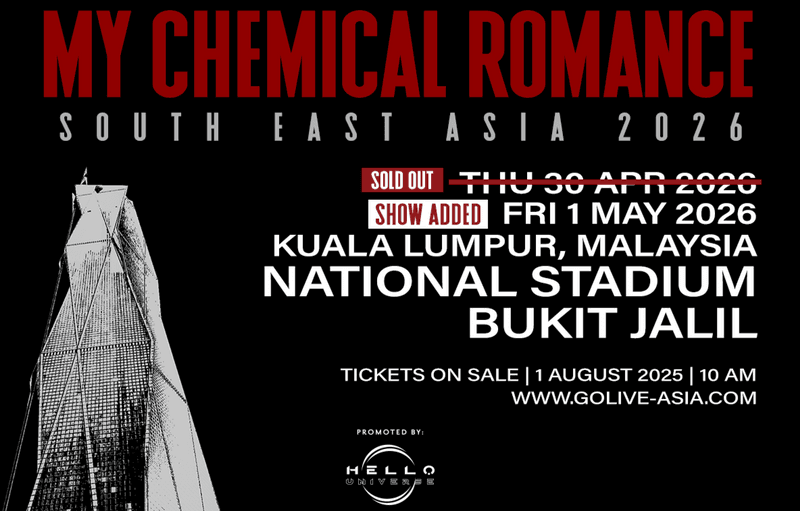 My Chemical Romance - SOUTH EAST ASIA 2026 event poster